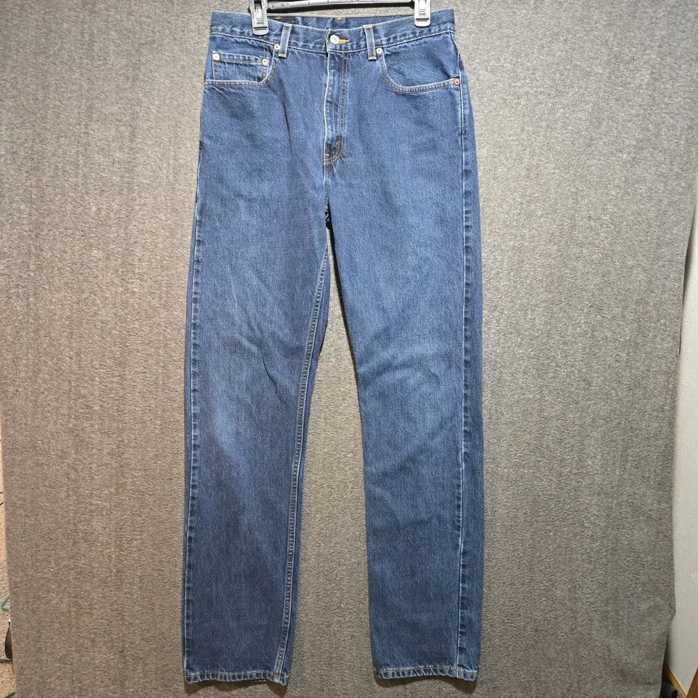 Vintage 2000 Levi's 505 Regular Fit Straight Leg Blue Denim Jeans Size 33x36 W32